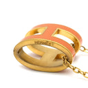 エルメス HERMES ポップアッシュ ペンダント オレンジ×ゴールド GP ラッカー ネックレス 橙 Hモチーフ POP H GD金具