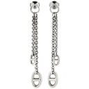エルメス HERMES ニューファランドール PM H119542B シルバー シルバー925 ピアス ドロップ スイング シェーヌダンクル AG925