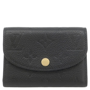 ルイヴィトン LOUIS VUITTON ポルトフォイユ ゾエ M62935 ノワール モノグラムアンプラント コインケース ゴールド金具 黒 コンパクト