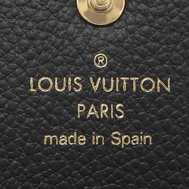 ルイヴィトン LOUIS VUITTON ポルトフォイユ ゾエ M62935 ノワール モノグラムアンプラント コインケース ゴールド金具 黒 コンパクト
