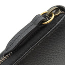 グッチ GUCCI ボウ ジップアラウンド ウォレット 524291 ブラック レザー 長財布 ヴィンテージ金具 黒 ピンク GGマーモント リボンモチーフ 花柄