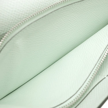 エルメス HERMES ケリーウォレット ロング トゥーゴー ヴェールペパーミント ヴォーエプソン 長財布 シルバー金具 薄緑 2025年製