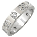 グッチ GUCCI アイコン ダイヤモンド ホワイトゴールド K18WG ダイヤモンド #5 リング 指輪 スリム ICON Au750 18K 5P 5粒 5号