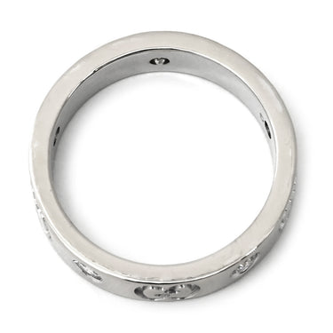 グッチ GUCCI アイコン ダイヤモンド ホワイトゴールド K18WG ダイヤモンド #5 リング 指輪 スリム ICON Au750 18K 5P 5粒 5号