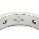 グッチ GUCCI アイコン ダイヤモンド ホワイトゴールド K18WG ダイヤモンド #5 リング 指輪 スリム ICON Au750 18K 5P 5粒 5号