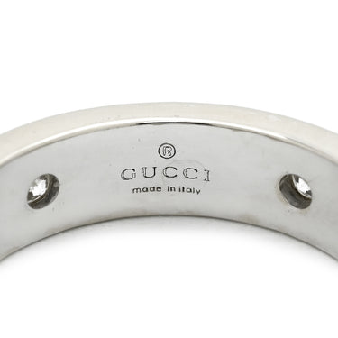 グッチ GUCCI アイコン ダイヤモンド ホワイトゴールド K18WG ダイヤモンド #5 リング 指輪 スリム ICON Au750 18K 5P 5粒 5号