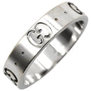 グッチ GUCCI アイコン スリム 660070 ホワイトゴールド K18WG #8 リング 指輪 Au750 750 18K ホワイトゴールド 7.5号