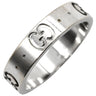 グッチ GUCCI アイコン スリム 660070 ホワイトゴールド K18WG #8 リング 指輪 Au750 750 18K ホワイトゴールド 7.5号