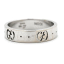 グッチ GUCCI アイコン スリム 660070 ホワイトゴールド K18WG #8 リング 指輪 Au750 750 18K ホワイトゴールド 7.5号