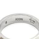 グッチ GUCCI アイコン スリム 660070 ホワイトゴールド K18WG #8 リング 指輪 Au750 750 18K ホワイトゴールド 7.5号