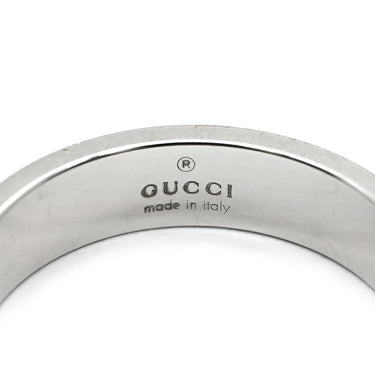 グッチ GUCCI アイコン スリム 660070 ホワイトゴールド K18WG #8 リング 指輪 Au750 750 18K ホワイトゴールド 7.5号