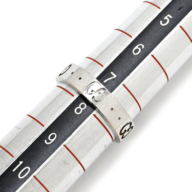 グッチ GUCCI アイコン スリム 660070 ホワイトゴールド K18WG #8 リング 指輪 Au750 750 18K ホワイトゴールド 7.5号