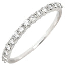 ノンブランド NON BRAND ダイヤモンド 0.3ct ホワイトゴールド K18WG ダイヤモンド リング 指輪 Au750 18K 18金 ハーフエタニティ メレ ラインストーン 8.5号