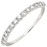 ノンブランド NON BRAND ダイヤモンド 0.3ct ホワイトゴールド K18WG ダイヤモンド リング 指輪 Au750 18K 18金 ハーフエタニティ メレ ラインストーン 8.5号