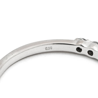 ノンブランド NON BRAND ダイヤモンド 0.3ct ホワイトゴールド K18WG ダイヤモンド リング 指輪 Au750 18K 18金 ハーフエタニティ メレ ラインストーン 8.5号