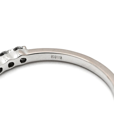 ノンブランド NON BRAND ダイヤモンド 0.3ct ホワイトゴールド K18WG ダイヤモンド リング 指輪 Au750 18K 18金 ハーフエタニティ メレ ラインストーン 8.5号