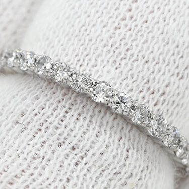 ノンブランド NON BRAND ダイヤモンド 0.3ct ホワイトゴールド K18WG ダイヤモンド リング 指輪 Au750 18K 18金 ハーフエタニティ メレ ラインストーン 8.5号