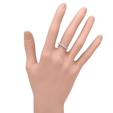 ノンブランド NON BRAND ダイヤモンド 0.3ct ホワイトゴールド K18WG ダイヤモンド リング 指輪 Au750 18K 18金 ハーフエタニティ メレ ラインストーン 8.5号