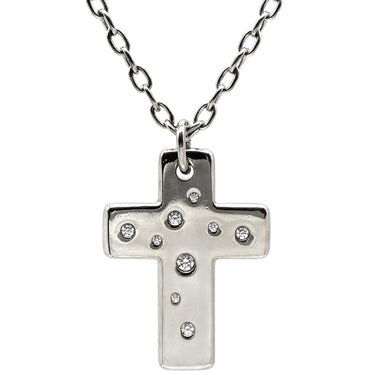 ティファニー Tiffany & Co ドッツクロス ダイヤモンド ペンダント ホワイトゴールド K18WG ダイヤモンド ネックレス 18K 750 WG