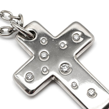 ティファニー Tiffany & Co ドッツクロス ダイヤモンド ペンダント ホワイトゴールド K18WG ダイヤモンド ネックレス 18K 750 WG