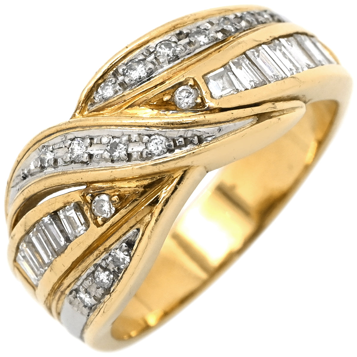 ノンブランド NON BRAND ダイヤ 0.43ct イエローゴールド×プラチナ