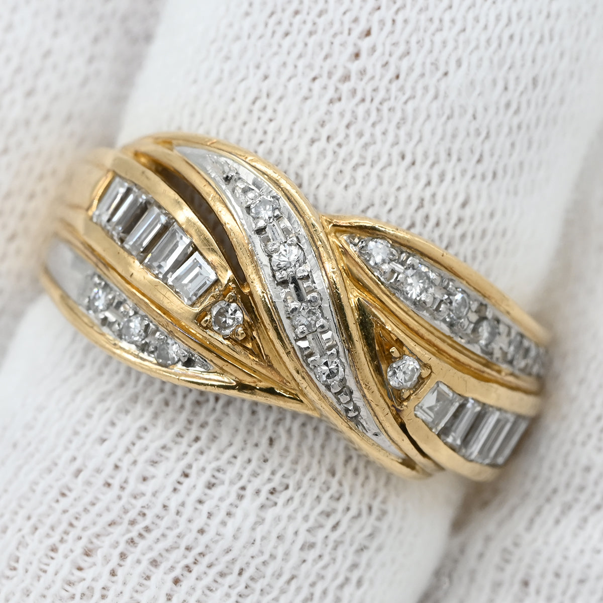 ノンブランド NON BRAND ダイヤ 0.43ct イエローゴールド×プラチナ