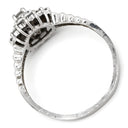 ノンブランド NON BRAND ダイヤモンド 0.40ct プラチナシルバー Pt900 ダイヤモンド リング 指輪 プラチナ フラワーモチーフ ヘイローリング 12.5号
