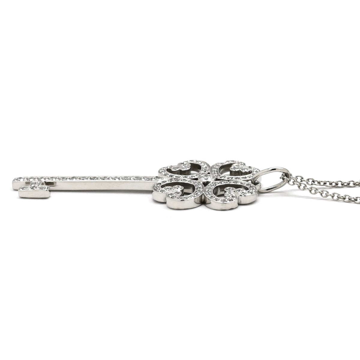 ティファニー Tiffany & Co クアトラ ハートキー ペンダント プラチナ