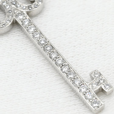 ティファニー Tiffany & Co クアトラ ハートキー ペンダント プラチナシルバー Pt950 ダイヤモンド ネックレス ダイヤモンド プラチナ 鍵モチーフ