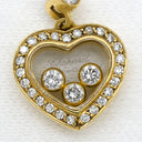 ショパール CHOPARD ハッピーダイヤモンド ハート イエローゴールド K18YG ダイヤモンド ピアス 750 YG 18金 ムービングダイヤ ドロップピアス