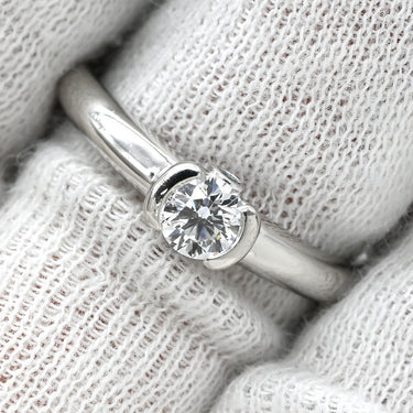 ノンブランド NON BRAND ダイヤモンド 0.338ct 立爪 プラチナシルバー Pt900 ダイヤモンド リング 指輪 プラチナ900 1粒 1石 ハート＆キューピッド 15.5号