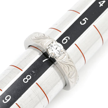 ノンブランド NON BRAND ダイヤモンド 0.30ct デザインリング プラチナシルバー Pt950 ダイヤモンド リング 指輪 1粒 1石 18K プラチナ950 ISLANDS ハワイアンジュエリー 6.5号
