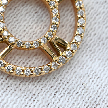 ティファニー Tiffany & Co アトラス オープン メダリオン ペンダント イエローゴールド K18YG ダイヤモンド ネックレス T&Co. K18YG Au750 18K 18金 ダイヤ