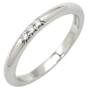 ティファニー Tiffany & Co フォーエバー ダイヤ プラチナシルバー Pt950 ダイヤモンド リング 指輪 T＆Co. 三粒 3P エルサペレッティ 7.5号