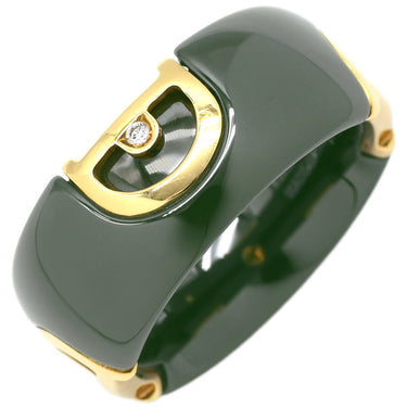 ダミアーニ DAMIANI Dアイコン D.ICON 1Pダイヤ 201000112 ヴェルデボスコXイエローゴールド K18YG セラミック ダイヤモンド #59(JP19) リング 指輪 深緑 ディー アイコン 18K 750 YG 18.5号