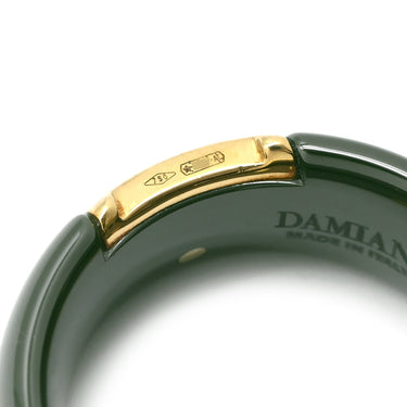 ダミアーニ DAMIANI Dアイコン D.ICON 1Pダイヤ 201000112 ヴェルデボスコXイエローゴールド K18YG セラミック ダイヤモンド #59(JP19) リング 指輪 深緑 ディー アイコン 18K 750 YG 18.5号
