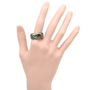 ダミアーニ DAMIANI Dアイコン D.ICON 1Pダイヤ 201000112 ヴェルデボスコXイエローゴールド K18YG セラミック ダイヤモンド #59(JP19) リング 指輪 深緑 ディー アイコン 18K 750 YG 18.5号