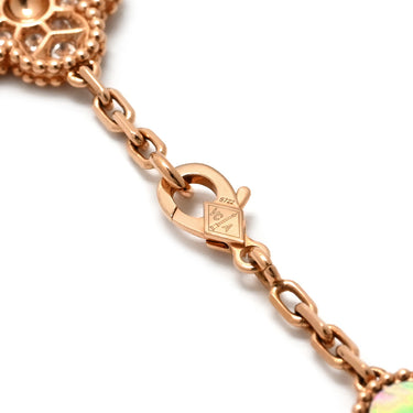 ヴァンクリーフアーペル Van Cleef & Arpels ヴィンテージ アルハンブラ 20モチーフ VCARP2R000 グレーXローズゴールド K18PG ダイヤモンド グレーマザーオブパール ネックレス ピンクゴールド 18K ダイヤ ロング
