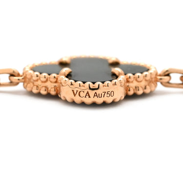 ヴァンクリーフアーペル Van Cleef & Arpels ヴィンテージ アルハンブラ 20モチーフ VCARP2R000 グレーXローズゴールド K18PG ダイヤモンド グレーマザーオブパール ネックレス ピンクゴールド 18K ダイヤ ロング