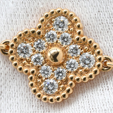 ヴァンクリーフアーペル Van Cleef & Arpels ヴィンテージ アルハンブラ 20モチーフ VCARP2R000 グレーXローズゴールド K18PG ダイヤモンド グレーマザーオブパール ネックレス ピンクゴールド 18K ダイヤ ロング
