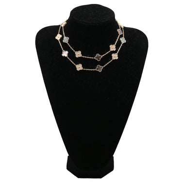 ヴァンクリーフアーペル Van Cleef & Arpels ヴィンテージ アルハンブラ 20モチーフ VCARP2R000 グレーXローズゴールド K18PG ダイヤモンド グレーマザーオブパール ネックレス ピンクゴールド 18K ダイヤ ロング