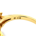 ミキモト MIKIMOTO パール ダイヤ パールホワイト×イエローゴールド K18YG パール ダイヤモンド リング 指輪 K18YG Au750 18K 18金 真珠 11号