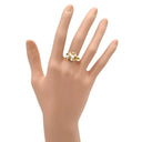 ミキモト MIKIMOTO パール ダイヤ パールホワイト×イエローゴールド K18YG パール ダイヤモンド リング 指輪 K18YG Au750 18K 18金 真珠 11号