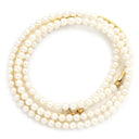 セレ CELLE ベビーパール パールホワイト×イエローゴールド K18YG パール ブレスレット CELLE 3連パール 真珠 1.3mm バングル Au750 K18 YG