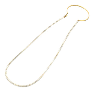 セレ CELLE ベビーパール パールホワイト×イエローゴールド K18YG パール ブレスレット CELLE 3連パール 真珠 1.3mm バングル Au750 K18 YG