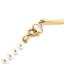 セレ CELLE ベビーパール パールホワイト×イエローゴールド K18YG パール ブレスレット CELLE 3連パール 真珠 1.3mm バングル Au750 K18 YG