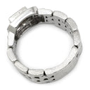 ノンブランド NON BRAND ダイヤ 0.515ct デザインリング ホワイトゴールド K18WG ダイヤモンド リング 指輪 18K 750 WG 1石 スクエアカット メレダイヤ 時計モチーフ 15号