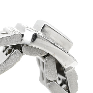 ノンブランド NON BRAND ダイヤ 0.515ct デザインリング ホワイトゴールド K18WG ダイヤモンド リング 指輪 18K 750 WG 1石 スクエアカット メレダイヤ 時計モチーフ 15号