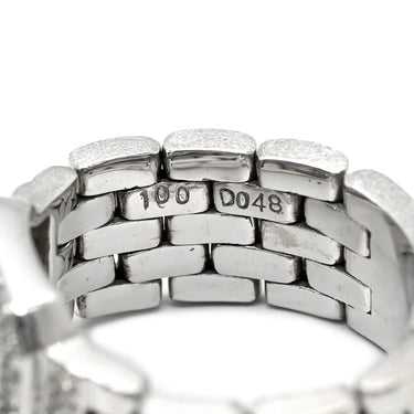 ノンブランド NON BRAND ダイヤ 0.515ct デザインリング ホワイトゴールド K18WG ダイヤモンド リング 指輪 18K 750 WG 1石 スクエアカット メレダイヤ 時計モチーフ 15号