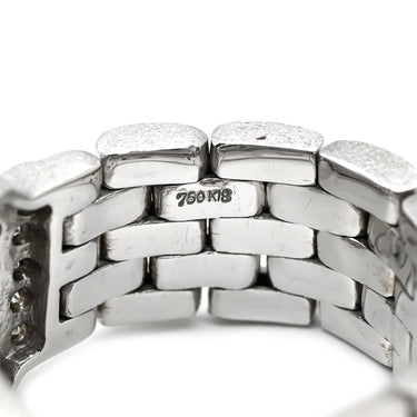 ノンブランド NON BRAND ダイヤ 0.515ct デザインリング ホワイトゴールド K18WG ダイヤモンド リング 指輪 18K 750 WG 1石 スクエアカット メレダイヤ 時計モチーフ 15号